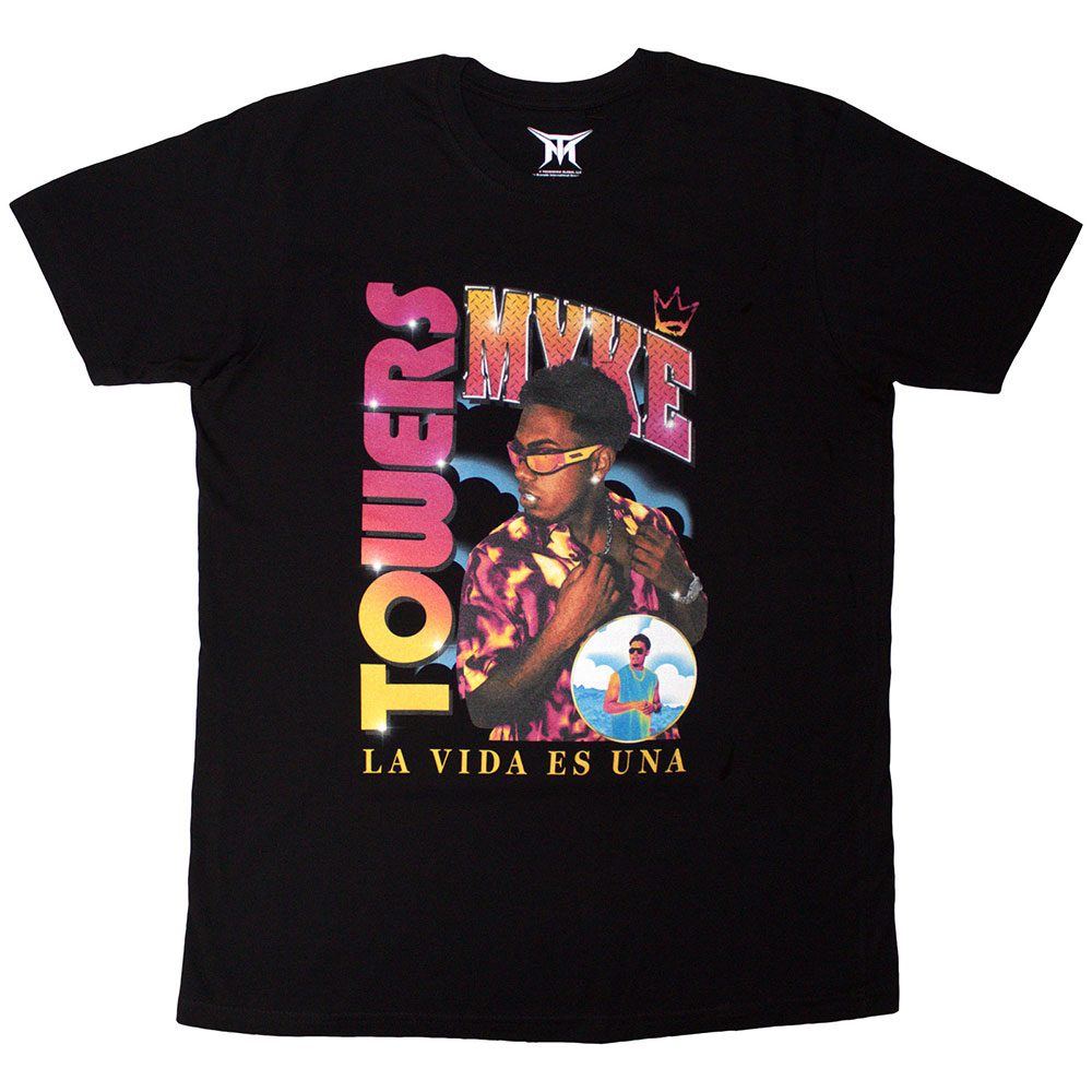 Myke Towers - Throwback Tshirt Homme - Noir